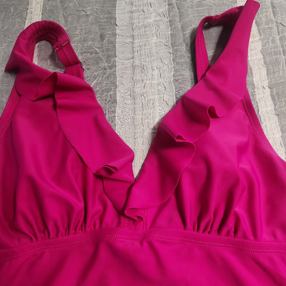 DKNY Fuchsia Tankini Bathing Suit - Picture 7 of 11